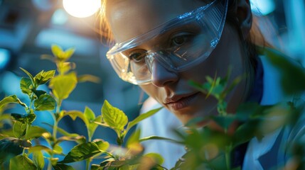 Wall Mural - Scientists testing hydrogen production efficiency and emissions reduction in a clean energy research facility