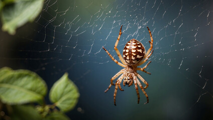 Garden Spider in Its Web