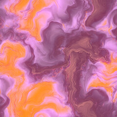Aufkleber - An abstract illustration where bright colors intertwine in undulating shapes to create a layered composition