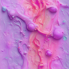 Poster - A composition that resembles a melting surface, with undulating layers of pink and purple tones that add depth and texture