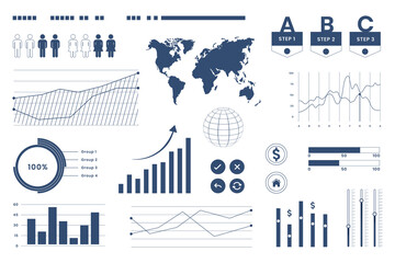 Poster - Marketing dashboard data infographic png