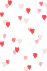 Poster - Cute heart pattern png in transparent background