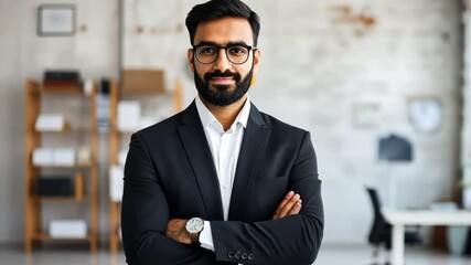Indian professional using AI integration for optimizing business processes, tech-savvy approach
