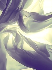 Leinwandbilder - The graceful lines of the light translucent fabric intersect smoothly, creating the illusion of weightlessness. Light accents add dynamism and harmony, emphasizing minimalism