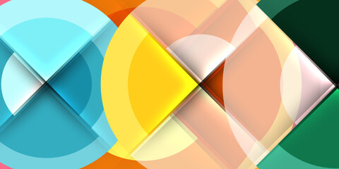 Poster - Techno circles and semi circles. Vector Illustration For Wallpaper, Banner, Background, Card, Book Illustration, landing page