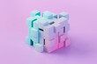 © Westend61 - Abstract 3D render of pink and mint cubes in a geometric arrangement.