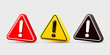 © hobbitfoot - Warning caution sign, problem message mark, danger icon 3d. Vector illustration
