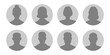 © archivector - Men and women avatars set. Male and female silhouettes abstract people. User profiles badges. Unknown or anonymous persons. Vector illustration