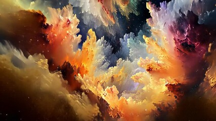 Wall Mural - Stunning cosmic cloud with vibrant colors in deep space