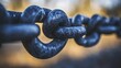 © pornthip - Strong Metal Chain Link Closeup