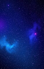 Wall Mural - A Deep Blue Cosmos Starry Night Sky