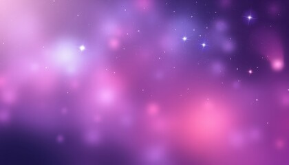 Wall Mural - Abstract Purple Nebula with Sparkling Stars