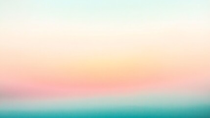 Wall Mural - a blurred background in pastel colors of teal, light pink and yellow.