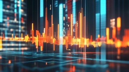Abstract Digital Data Stream  Futuristic Technology Background