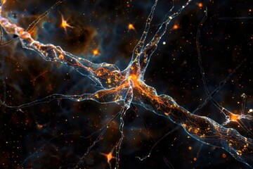 Wall Mural - calcium ion influx: an image capturing the influx of calcium ions into the presynaptic neuron, cruci