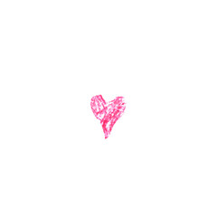 Wall Mural - pencil drawn heart isolated on white background