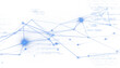 © Who is Danny - Abstract blue digital connections forming a network with coding elements visible, on a clean white background. Concept of data technology. 3D Rendering.