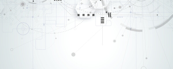 Aufkleber - Abstract circuit board technology and business background