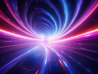 Wall Mural - Incredible Vortex, neon realism, Doppler effect, iridescent, latent space