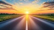 © รุ่งอรุณ ศรีนรสิทธิ์ - Sunset Highway Stretching into the Horizon