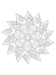 Wall Mural - Flower coloring pages for kids