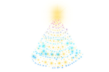 Wall Mural - Golden Christmas Glow Tree. Shimmering Festive Tree. Sparkling Gold Holiday. Radiant Christmas Light. Glowing Christmas Magic. Golden Twinkle Christmas Isolated background File Extension.png