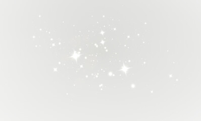 Wall Mural - white dust png, christmas dust glowing bokeh confetti light and glitter texture overlay for your des