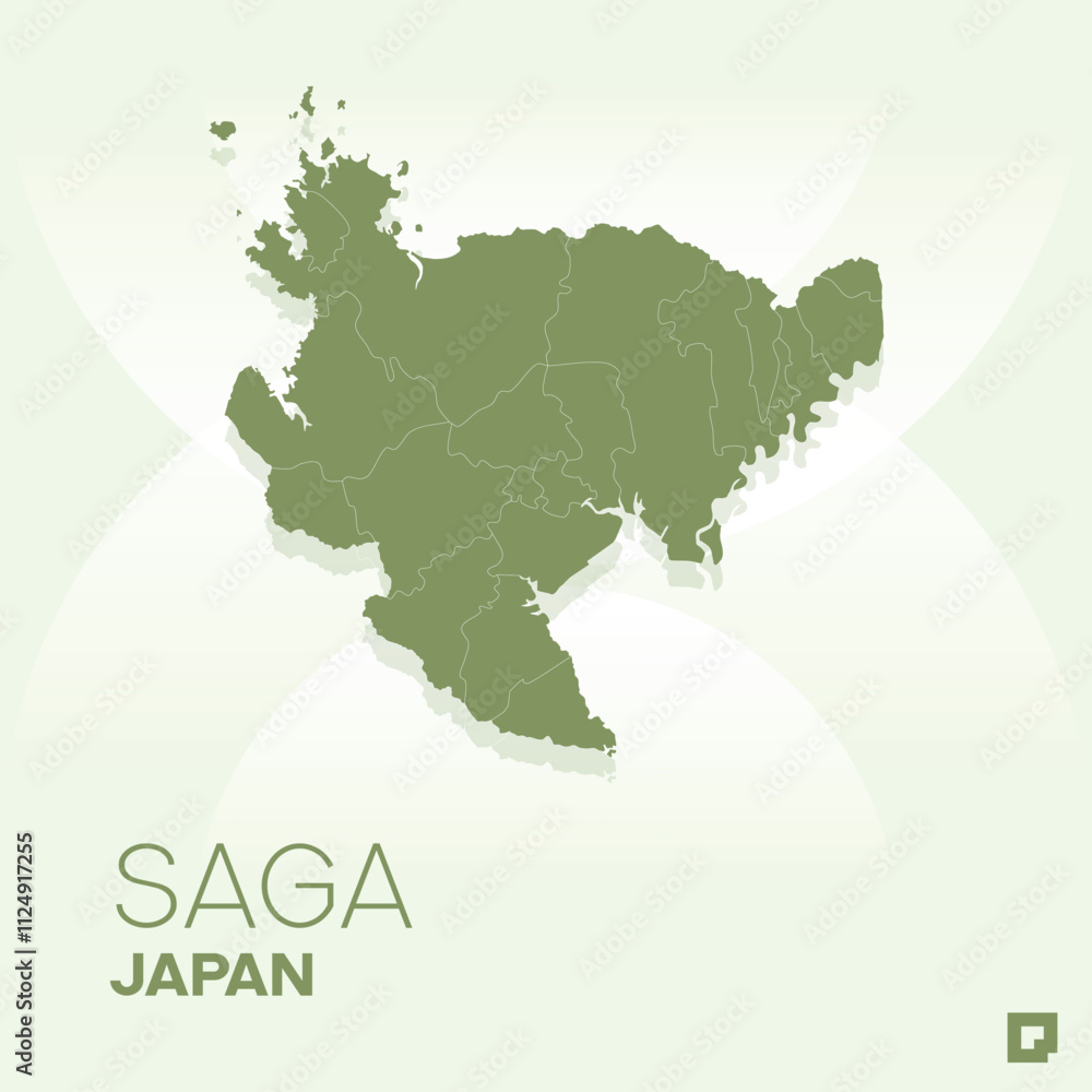 Saga vector map, Vector map of Saga, editable eps, AI files, Vector ...