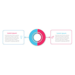 Wall Mural - 2 points stage template for comparison opposite infographic concept for slide presentation with big 