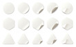 © 4zevar - Paper stickers circle and square with rounded edges adhesive set icon