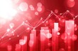 © Miodrag - Bar chart showing growth trends with rising columns in light red color scheme