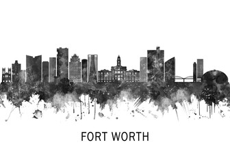 Wall Mural - , print poster travel art illustration urban modern downtown landmarks skyscrapers artwork architecture digital design 