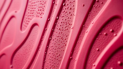 Aufkleber - Water droplets forming on textured pink surface