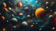 © Nathan - A stunning view of a vast galaxy filled with colorful planets and cosmic elements, showcasing the beauty of space.