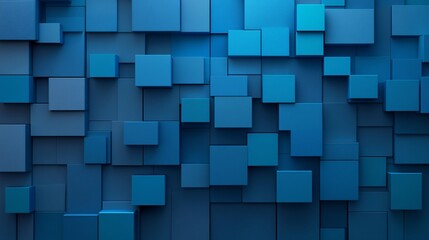 Fototapete - abstract blue cubes forming a modern background design