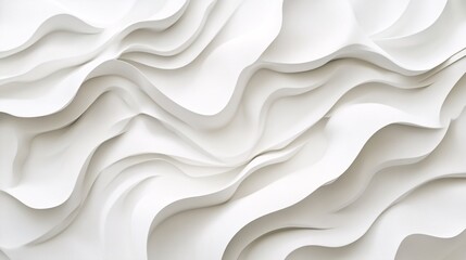 Poster - White abstract waves background creating dynamic flowing pattern