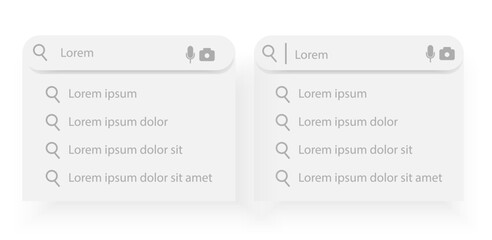 Set of search bar frame for website and app interface