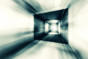 Wall Mural - Abstract 3D corridor with gradient light wallpaper