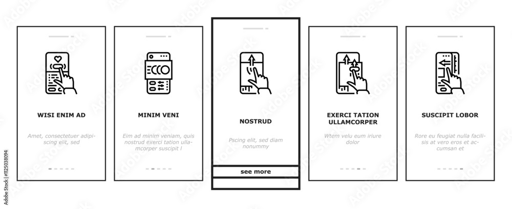 ui ux digital develop code app onboarding mobile vector shop marketing ...