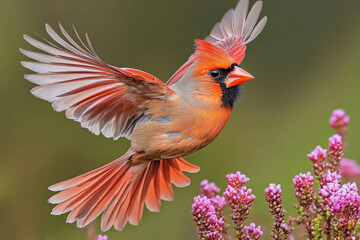 Wall Mural - Cardinal In Winter