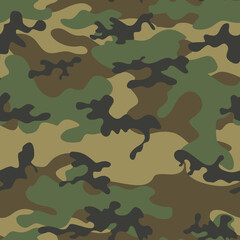 Wall Mural - modern military camouflage background, army uniform texture, seamless vector design