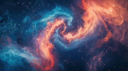 Wall Mural - a digital swirl of vibrant colors and shapes symbolizing limitless possibilities.