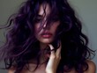 © lareyna - dramatic woman with windswept hair and bold expression