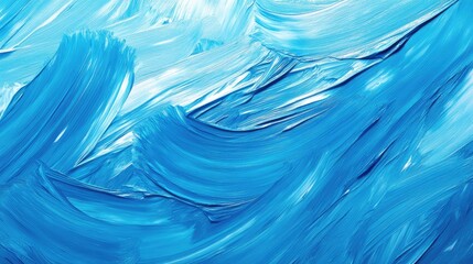 Wall Mural - vibrant blue abstract swirl with dynamic brush strokes creating a soothing oceanic feel.