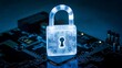© Lamona - A glowing digital padlock sits on a circuit board, symbolizing the importance of cybersecurity in the digital age