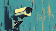 © Thiago - In the digital domain, the security camera reigns supreme, its omniscient lens documenting every flicker of movement. Omniscient. Illustration