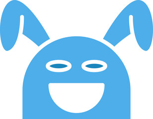 Poster - Cute and Smile Rabbit Emoticon
