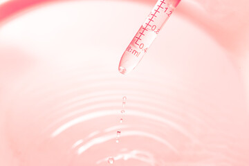 Wall Mural - pipette and test tubes. laboratory concept,orange macro science test tube,pharmaceutics laboratory: 
