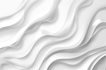 Poster - White abstract background with wavy lines