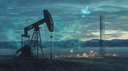 Aufkleber - Insights into global oilfields energy sector dynamics and financial trends in hydro and industrial landscapes